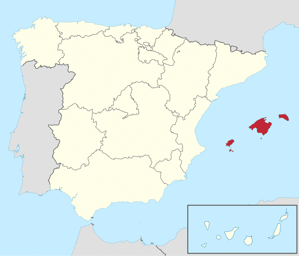 960px Islas Baleares in Spain including Canarias.svg SailScanner